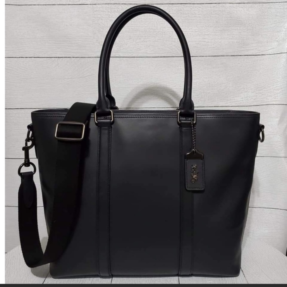 Black Coach Metropolitan Tote Men's unisex